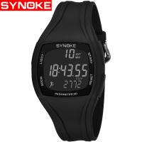 Synoke® Men Jewelry Watch, Plastic, with Resin & Stainless Steel, Japanese movement, Life water resistant & 3d pedometer & multifunctional & adjustable & LED & for man & luminated Approx 10 Inch 