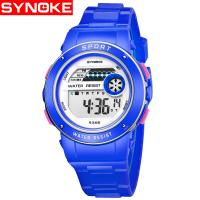 Synoke® Children Watch, Plastic, with Glass & Stainless Steel, Chinese movement, Life water resistant & 3d pedometer & multifunctional & for children & adjustable & LED & luminated Approx 9 Inch 