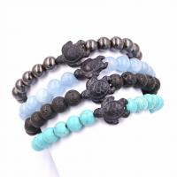 Synthetic Turquoise Bracelet, with Gemstone & Unisex Approx 8.6 Inch 