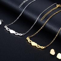 Fashion Stainless Steel Jewelry Sets, earring & necklace, with 5cm extender chain, plated, oval chain & for woman Approx 17.7 Inch 