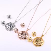 Fashion Stainless Steel Jewelry Sets, earring & necklace, plated, oval chain & for woman Approx 17.7 Inch 