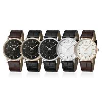Bracelets de montre pour hommes, cuir PU, avec cadran en alliage de zinc, Placage, réglable & imperméable, plus de couleurs à choisir Environ 9 pouce, Vendu par PC