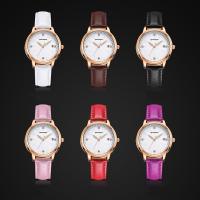 Bracelets de montre pour femmes, cuir PU, avec cadran en alliage de zinc, Placage, réglable & imperméable, plus de couleurs à choisir Environ 9 pouce, Vendu par PC
