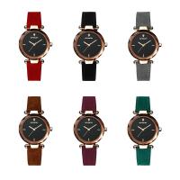 Uhrenarbänder für Frauen, PU Leder, mit Zinklegierung Zifferblatt, chinesische Bewegung, plattiert, einstellbar & wasserdicht, keine, 33x10x16mm, Länge:ca. 9 ZollInch, verkauft von PC
