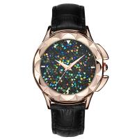 Women Wrist Watch, PU Leather, with acrylic rhinestone & zinc alloy dial, Chinese movement, plated, adjustable & for woman & waterproof Approx 9 Inch 