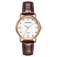 Women Wrist Watch, PU Leather, with zinc alloy dial, Chinese movement, plated, adjustable & for woman & waterproof Approx 8 Inch 
