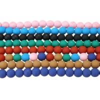 Granos de la arcilla del polímero ronda, Arcilla polimero, Esférico, para mujer, más colores para la opción, 8x8.5x8.5mm, agujero:aproximado 2mm, longitud:aproximado 16 Inch, aproximado 50PCs/Sarta, Vendido por Sarta