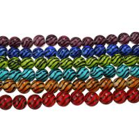 Lampwork Beads, Round, for woman & stripe Approx 2mm Approx 9 Inch, Approx 