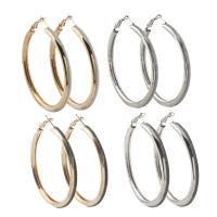 Mode Eisen Prise Kreis Ohrringe, plattiert, für Frau & Falten, keine, frei von Blei & Kadmium, 61x65x5mm, verkauft von Paar