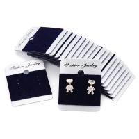 Earring Display Card, Cloth, with Plastic, durable, black 