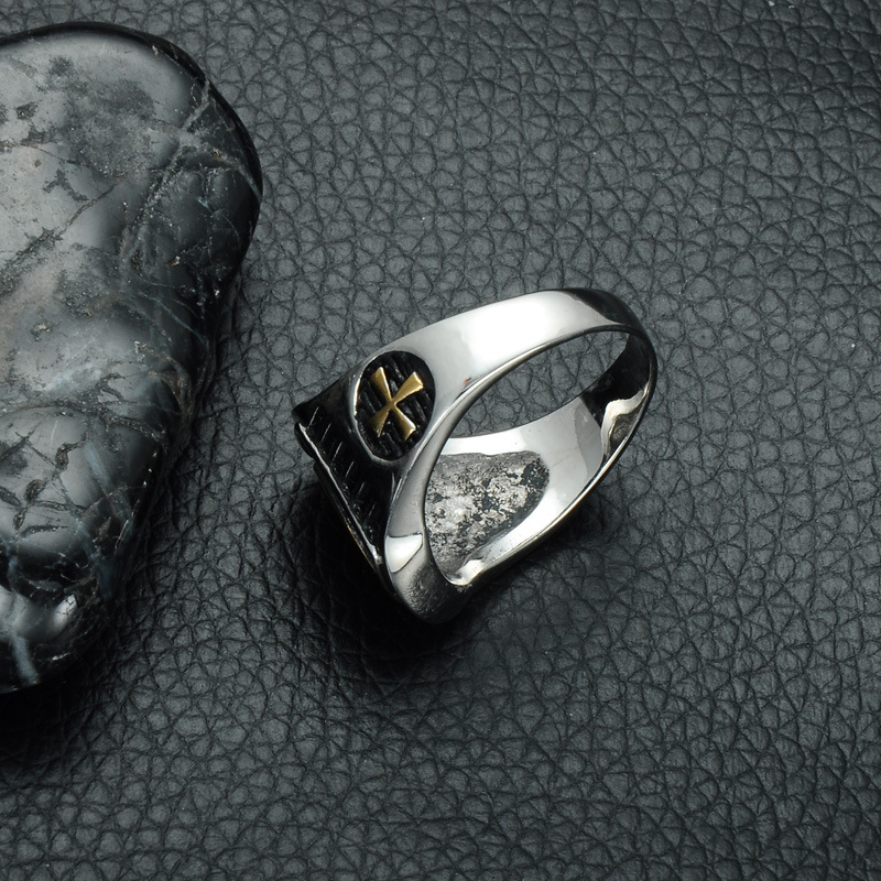 титан Кольцо, Щит, Другое покрытие, разный размер для выбора & Мужский & чернеют, 17mm, продается PC