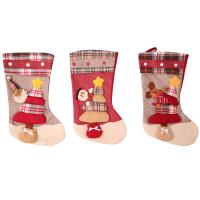 Stoff Weihnachten Socke, Weihnachtsschmuck & verschiedene Stile für Wahl, 240x460mm, verkauft von PC