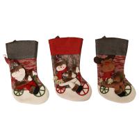 Stoff Weihnachten Socke, Weihnachtsschmuck & verschiedene Stile für Wahl, 240x450mm, verkauft von PC