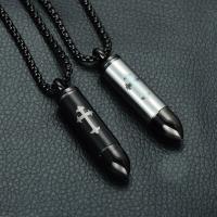 Titanium Steel Necklace, Bullet, plated, box chain & for man Approx 22 Inch 