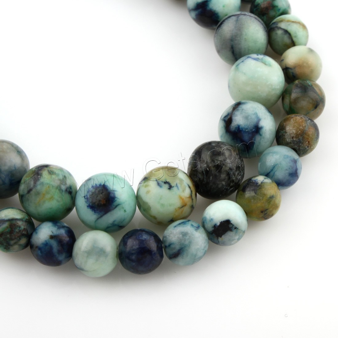 Blue Speckle Stone Beads, Round, different size for choice, Hole:Approx 1mm, Length:Approx 15.5 Inch, Sold By Strand