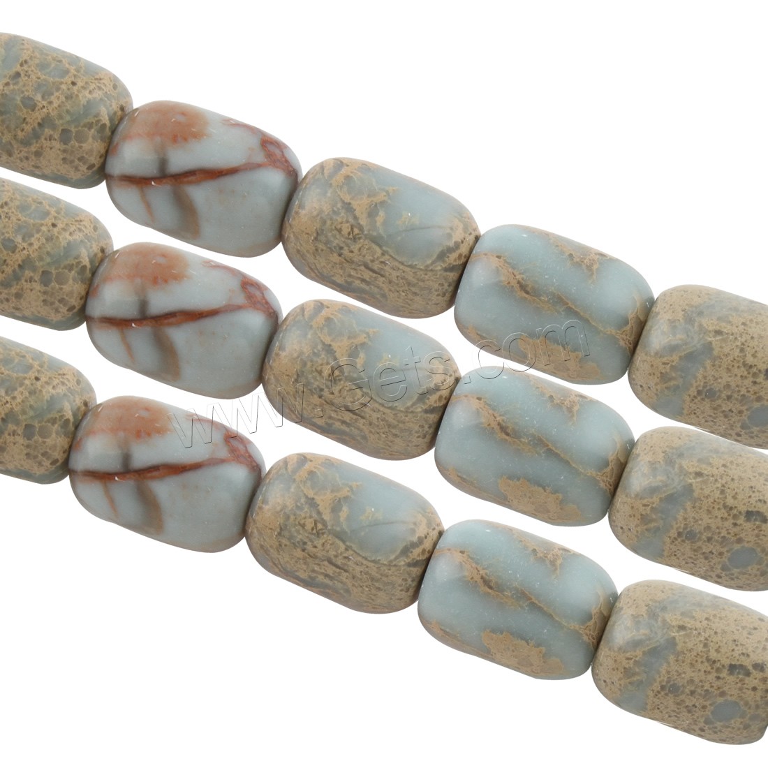 Shoushan Stein Perle, Zylinder, verschiedene Größen vorhanden, Bohrung:ca. 1mm, Länge:ca. 15.5 ZollInch, verkauft von Strang