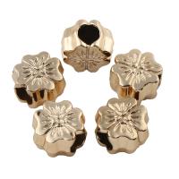 Zinc Alloy European Beads, Four Leaf Clover, real gold plated, nickel, lead & cadmium free Approx 5mm 