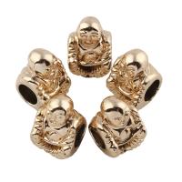 Zinc Alloy Large Hole Beads, Buddha, real gold plated, nickel, lead & cadmium free Approx 6mm 
