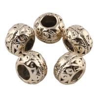 Zinc Alloy European Beads, Drum, real gold plated, nickel, lead & cadmium free Approx 5mm 