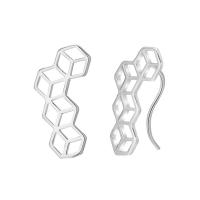 Zinc Alloy Stud Earring, iron earring hook, Polygon, plated, for woman lead & cadmium free, 5-20mm 