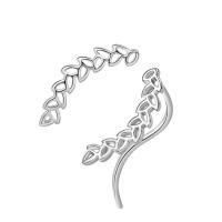 Zinc Alloy Stud Earring, iron earring hook, Branch, real silver plated, for woman, lead & cadmium free, 5-20mm 