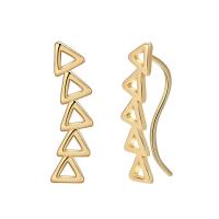 Zinc Alloy Stud Earring, iron earring hook, Triangle, plated, for woman lead & cadmium free, 5-20mm 