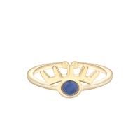 Zinc Alloy Cuff Finger Ring, with Yolk Stone, plated, for woman lead & cadmium free 