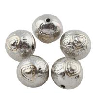 Zinc Alloy Jewelry Beads, Round, platinum color plated, lead & cadmium free, 10mm Approx 1mm 