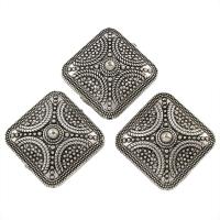 Zinc Alloy Flat Beads, Squaredelle, antique silver color plated, lead & cadmium free Approx 1mm 