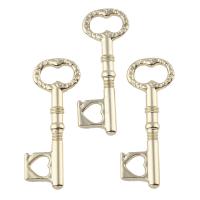Zinc Alloy Key Pendants, real gold plated, lead & cadmium free Approx 9mm 