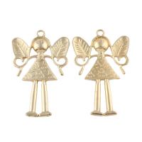 Character Shaped Zinc Alloy Pendants, Angel, real gold plated, lead & cadmium free Approx 4mm 