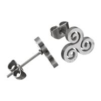 Stainless Steel Stud Earring, for woman, original color 