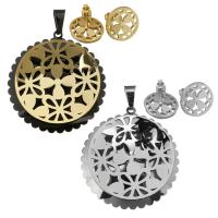 Fashion Stainless Steel Jewelry Sets, pendant & earring, plated, for woman 13mm Approx 