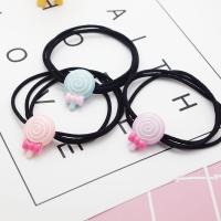 Cotton Hair Jewelry Elastic, with Rubber Band & Plastic, for children 50-60mm 