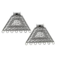 Zinc Alloy Charm Connector, Trapezium, antique silver color plated, 1/7 loop, lead & cadmium free Approx 3-4mm 