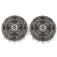 Flower Zinc Alloy Connector, antique silver color plated, 1/5 loop, lead & cadmium free Approx 3-5mm 