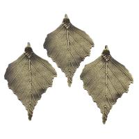 Zinc Alloy Leaf Pendants, antique bronze color plated, lead & cadmium free Approx 4mm 