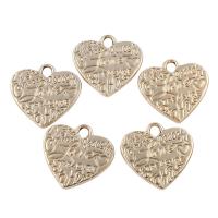 Zinc Alloy Heart Pendants, Flat Heart, real gold plated, with letter pattern, lead & cadmium free Approx 3mm 