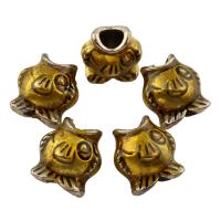 Enamel Zinc Alloy European Beads, Fish, gold color plated, lead & cadmium free Approx 5mm 
