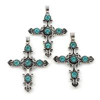 Zinc Alloy Cross Pendants, antique silver color plated, with rhinestone, lead & cadmium free Approx 