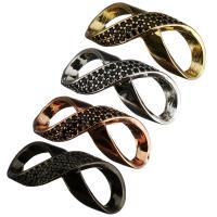 Cubic Zirconia Micro Pave Brass Connector, Infinity, plated, micro pave cubic zirconia & 1/1 loop Approx 