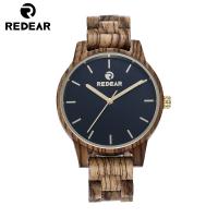 Redear® Men Jewelry Watch, Zebrawood, with Glass & Stainless Steel, Japanese movement, Life water resistant & for man Approx 8.5 Inch 