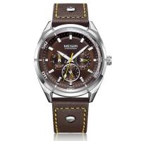MEGIR® Men Jewelry Watch, Leather, with Glass & Stainless Steel & Zinc Alloy, Chinese movement, plated, Life water resistant & adjustable & for man Approx 9 Inch 