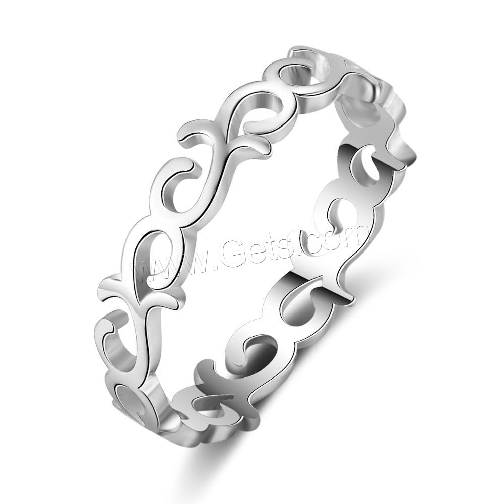 Sterling Silver Finger Ring, 925 Sterling Silver, different size for choice & for woman & hollow, 5mm, Sold By PC