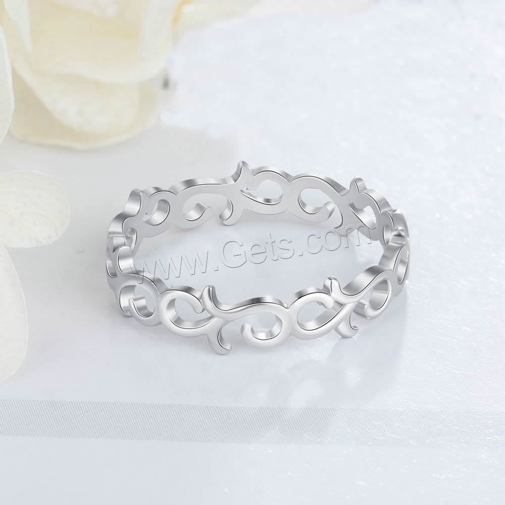 Стерлингового серебра кольцо, 925 пробы, разный размер для выбора & Женский & отверстие, 5mm, продается PC