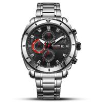 MEGIR® Men Jewelry Watch, Stainless Steel, with Glass & Zinc Alloy, Chinese movement, plated, Life water resistant & for man & luminated Approx 9 Inch 