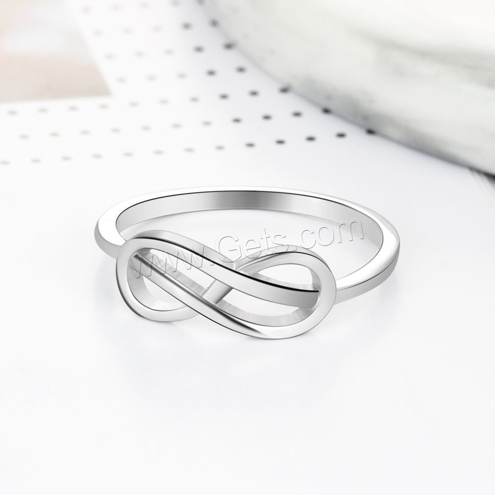 Sterling Silver Finger Ring, 925 Sterling Silver, Geometrical Pattern, different size for choice & for woman, 15mm, 1mm, Sold By PC