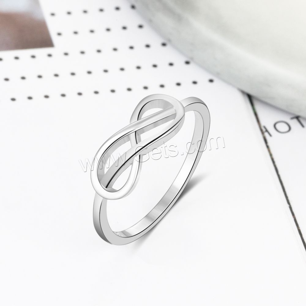 Sterling Silver Finger Ring, 925 Sterling Silver, Geometrical Pattern, different size for choice & for woman, 15mm, 1mm, Sold By PC