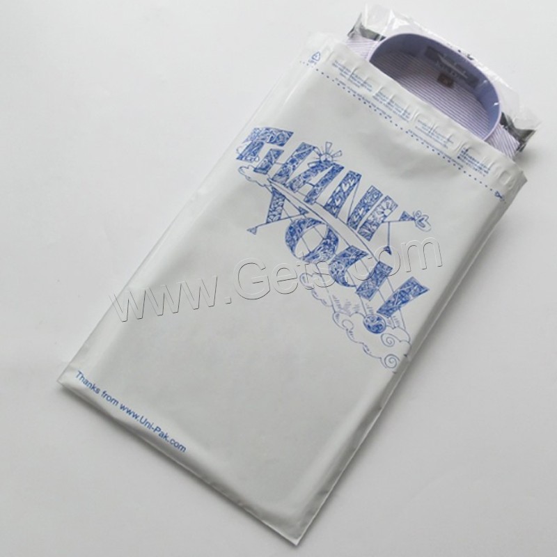 Plástico Bolsa de mensajería, Sostenible & diverso tamaño para la opción, Blanco, Vendido por UD