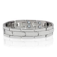 Titanium Steel Bracelet, with Magnetic Hematite, Unisex & radiation protection, 14mm Approx 8 Inch 